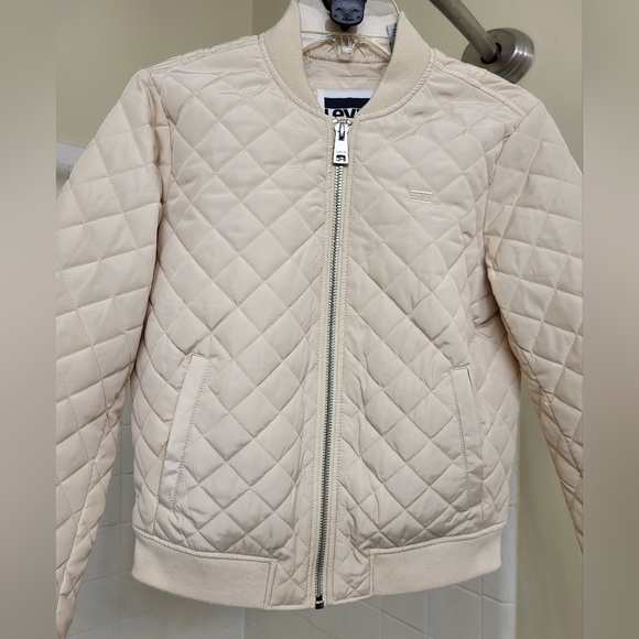 Levi's women's diagonal quilted bomber jacket size small - Picture 2 of 16